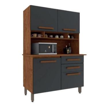 Imagem de Armário para Cozinha 4 Portas 2 Gavetas Sofia Plus IMOP, Cinamomo/graf