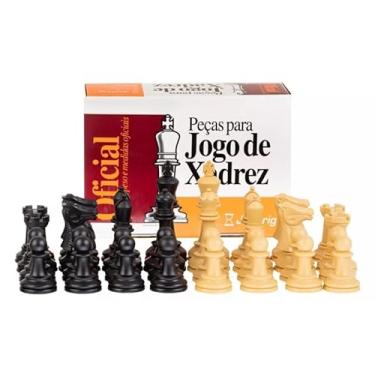 Imagem de Jaehrig Peças de Xadrez Profissional Chumbadas Rei 10cm, 2 Jogadores