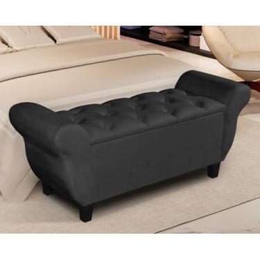 Imagem de Recamier Baú Ana 130 cm Sapateira Quarto Puff Closet Nicho Organizador