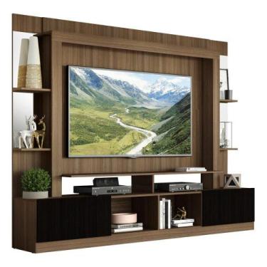 Imagem de Estante com Suporte TV 65" Prateleiras c/ Espelho Oslo Multimóveis V33