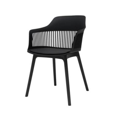 Imagem de Cadeira Polipropileno Marcela Preta Sala Cozinha Jantar - Waw Design