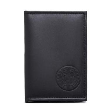 Imagem de Porta Documento CNH RG Couro Divisorias Para Cartoes Plasticos Interno