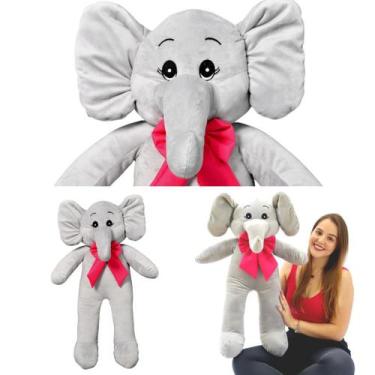 Imagem de Elefante Pelucia Grande 90cm Decoracao Quarto Antialergico - RG Shops