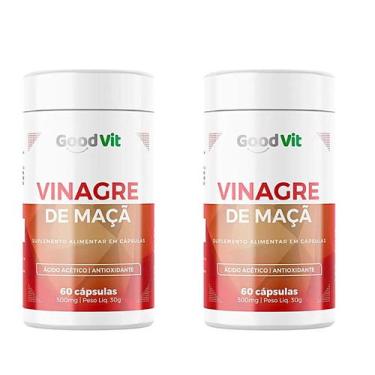 Imagem de Kit 2 Vinagre De Maçã Ácido Acético 60 Capsulas - Good Vit
