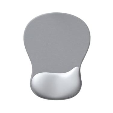 Imagem de AsrMyjcx Mouse Pad com Suporte Gel Mouse Pad para Computador Confortável Almofada Criativa para Pulso Mouse Pad Ergonômico para Computador Home Office, Cinza