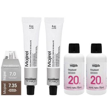 Imagem de Loreal Kit Coloração Majirel 7.0 Louro Nat. Profundo + 7.35 Louro Escu