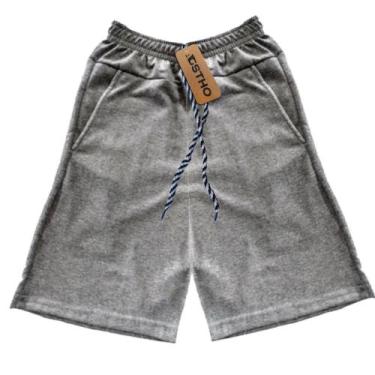 Imagem de Bermuda masculina moletom moletinho - NoBrand, Cinza, Claro, M