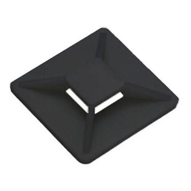 Imagem de Fixador Adesivo 20x20x6,1mm Preto Com 50 G20, Preto