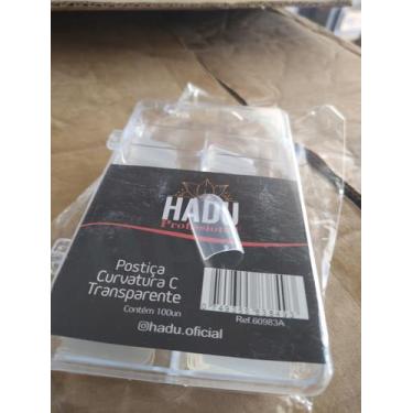 Imagem de Unha Postiça Curvatura C Transparente - Hadu Profissional 