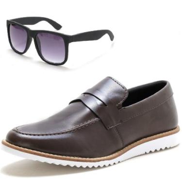 Imagem de KIt Dockside Casual Ec Shoes Liso Com Detalhe Gravata E Oculos, 41, Ca