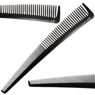 Imagem de Pente Carbono Curvo Profissional Para Cabelo 18cm Resistente Alta Temp