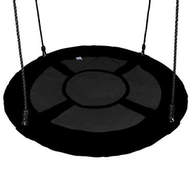 Imagem de Disc Giant Nest Web Rope Hanging Tree Swing Seat Set Heavy Duty Easy to Set Up for Kids Children Adult Outdoor Backyard Garden 40"/24"