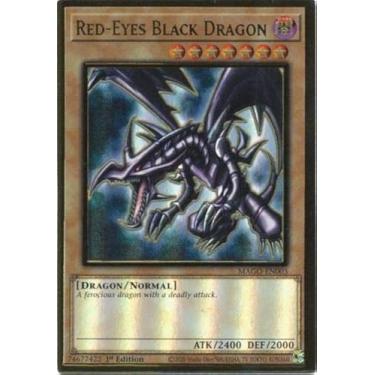 Imagem de Dragão preto de olhos vermelhos - MAGO-EN003 - Premium Gold Rare - 1ª Edição