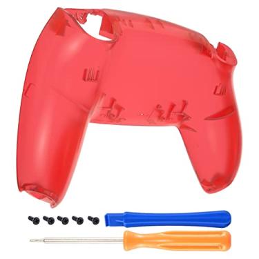 Imagem de eXtremeRate Revestimento inferior vermelho transparente para controle PS5, invólucro traseiro personalizado para controle PS5, capa traseira de substituição para controle PlayStation 5