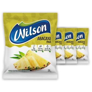 Imagem de Kit 4un de Suco Em Pó Refrescante Sabor Natural Abacaxi 350G Rende 10L