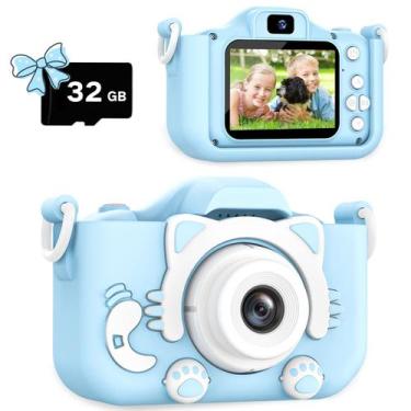Imagem de Câmera infantil Dwfit Upgrade Selfie com cartão SD de 32 GB e cordão
