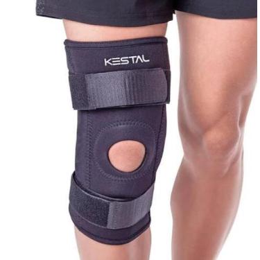 Imagem de Joelheira Articulada Ajustável Plus Preta Único Ksno68 - KESTAL