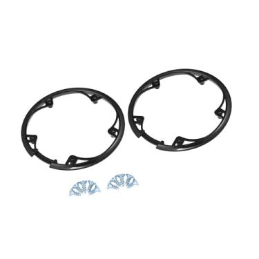 Imagem de A ABSOPRO 2 peças 48 dentes 10 cm 5 furos bicicleta bicicleta pedaleira capa de roda capa protetora de roda preta item de substituição