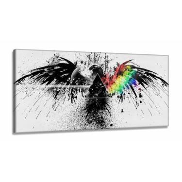 Imagem de Quadro Pink Floyd Rock Dark Side Águia em Tecido Canvas 130x60 - Wall 