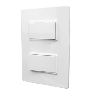 Imagem de Conjunto 4x2 1 Interruptor Simples 10A + 1 Interruptor Paralelo 10A 25