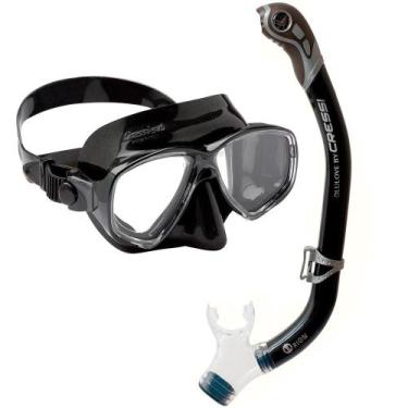 Imagem de Kit de Mergulho Máscara+Respirador Cressi Marea Color + Orion Dry, Pre