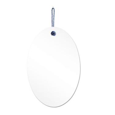 Imagem de Espelho Decorativo Lina Alça Sisal Mirtilo 60x40 cm Oval - E2G Design