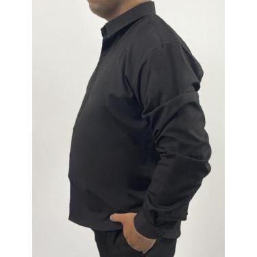 Imagem de Camisa Social Manga Longa Slim Preta REF:5045C - Pthirillo, P