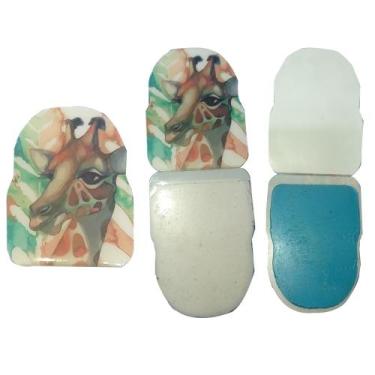 Imagem de Kit 4 Suporte Adesivo Personalizado Multifunções Reutilizável Lavável 