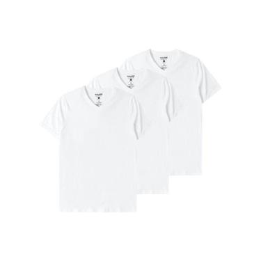 Imagem de Kit com 3 Camisetas Masculina Malwee 1000004422, Branco, GG