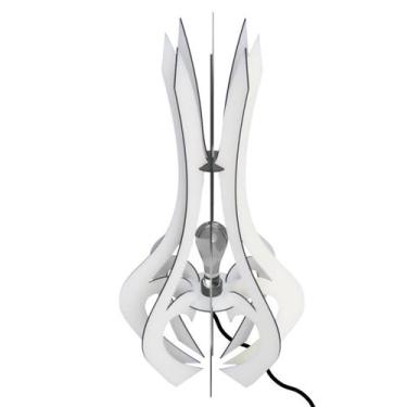 Imagem de Luminária de Chão MDF HOLAMBRA - CORALISA, BRANCO, Kit com 2 - 85x45cm