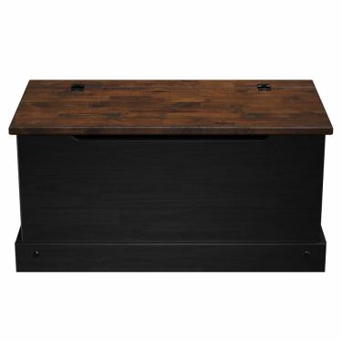 Imagem de Baú de Madeira Maciça Preto