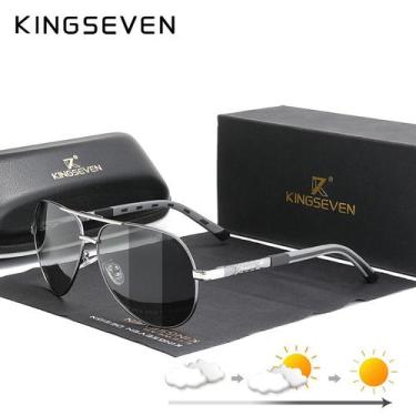 Imagem de Óculos Fotocromático Kingseven Polarizado Escurece no Sol UV