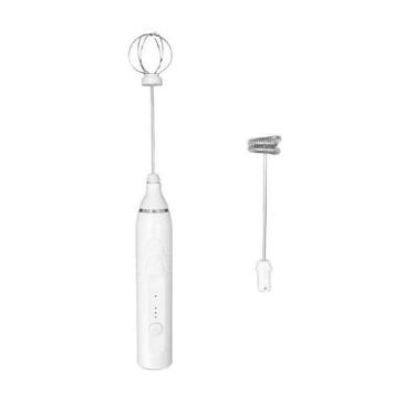 Imagem de Mixer Misturador Batedor Multiuso e Portátil com Haste em Inox Branco 