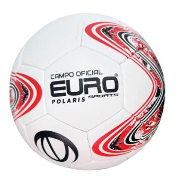 Imagem de Bola de Futebol Euro Campo Polaris Tec Pu Cost. BC VM/PRT - EUROSPORTS