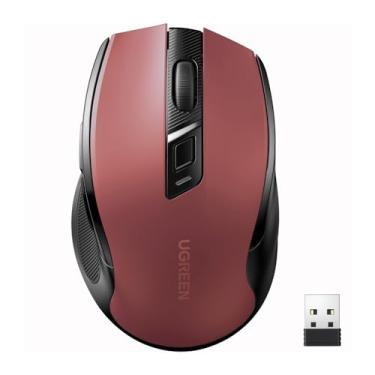 Imagem de Mouse Sem Fio MU006 Vermelho 4000DPI 2.4G Sensor Preciso Design Ergonômico Confortável para Jogos Trabalho Compatível com Windows Linux Portátil Compacto MPOWER