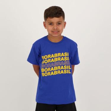 Imagem de Camisa Bora Brasil Infantil Azul - Licenciados, 8 ANOS