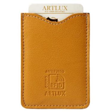 Imagem de Porta Cartão Anti Furto em Couro Artlux 5003, Mostarda