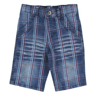 Imagem de Shorts Look Jeans Xadrez Jeans - UNICA - 03, 3