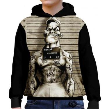 Imagem de Moletom Popeye Infantil UNISSEX Olivia blusa casaco Roupa - Alemark, 1