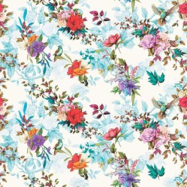 Imagem de Papel De Parede Adesivo Lavável Cozinha Aquarela Flores Floral Quarto 