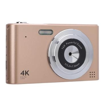 Imagem de Câmera Digital 4K para Fotografia e Vídeo, Câmera de Vídeo Digital retrô de 48 MP Com Tela IPS de 2,4 Polegadas, Zoom e Flash de 16x, Câmera Digital Compacta Anti-vibração para