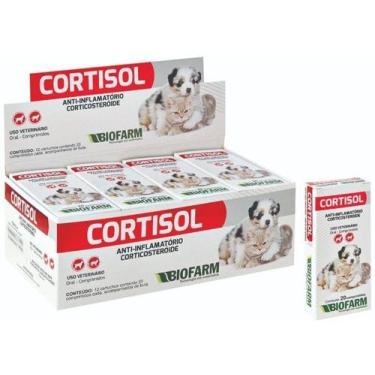 Imagem de Cortisol C/20 Comp Tratamento Corticoide, Sarnas Cães E Gato - BIOFARM
