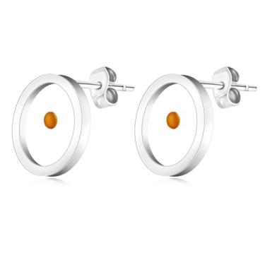 Imagem de Vivaday Brincos motivacionais religiosos geométricos cristãos semente de mostarda | Escritura Mateus 17:20 Faith Can Move Mountains Joias religiosas de aço inoxidável | Simbolizando fé, esperança e