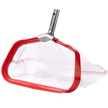 Imagem de AKVOLIVE Ancinho de folhas de piscina atualizado, rede de escumadeira resistente com moldura de alumínio, cesta de nylon resistente a rasgos para coletar galhos de folhas molhadas