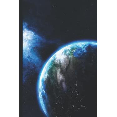Imagem de Earth Galaxy Journal Notebook Libreta Glossy-Finish Cover: Simple Soft Cover Lined 100 Page Writing Journal Diary