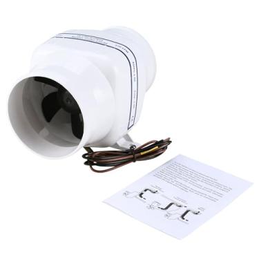 Imagem de NovelBee Ventilador de ar de porão elétrico de 24 V marítimo de 10 cm em linha, ventilador de exaustão em linha de 270 CFM para barco