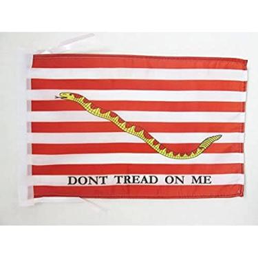 Imagem de Drapeau USA First Navy Don't Tread on Me en Poliéster 100D com Cordelettes, 45 cm x 30 cm