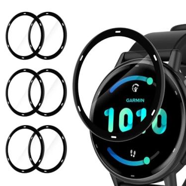 Imagem de WD&CD Pacote com 6 protetores de tela compatíveis com Garmin Vivoactive 5, película transparente HD invisível antiarranhões