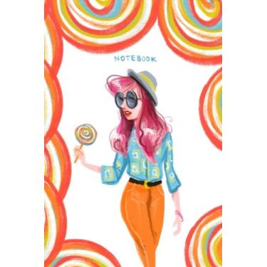 Imagem de Notebook: Lollipop candy 140 page journal, 6 by 9 softcover matte notebook