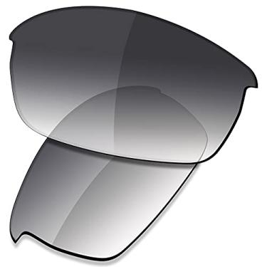 Imagem de SAUCER Lentes de reposição premium e kits de borracha para Oakley Flak Jacket | Flak Jacket Low Bridge Fit Óculos de sol de alta defesa - Cinza degradê polarizado